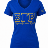 SGRho- V-Neck Embroidered T-Shirt