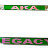 AKA - LEGACYLicense Plate frame GREEN