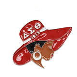 DST - Lady in Red Brooch