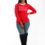 DST - RED Embroidered Long Sleeve top