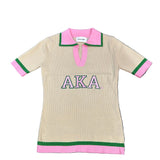 AKA - School Girl Sweater Beige (Short Sleeve)