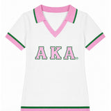 AKA - School Girl Sweater WHITE (Short Sleeve)