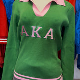 AKA - Color Block Knit Sweater (GG long sleeve)
