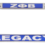 ZPB - LEGACY License Plate frame BLUE