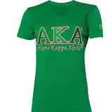 AKA- V Neck Embroidered T-Shirt