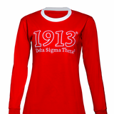 DST - RED Embroidered Long Sleeve top